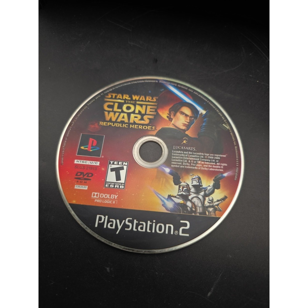 Star Wars The Clone Wars Republic Heroes PlayStation 2 PS2 Video Game Disc Only